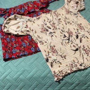 Two Floral Blouses